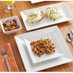 Classic Plain Square Dinnerset (18Pcs)