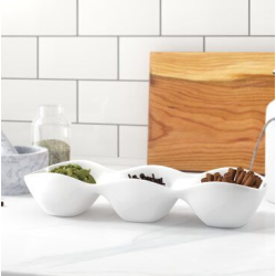 Acrylic 3 Division Platter Bowl