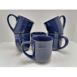 Blue Coffee Mugs Stripped (6Pcs)